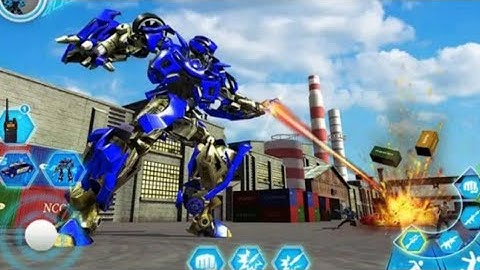 US Police Car Real Robot Transform : Robot Car Games