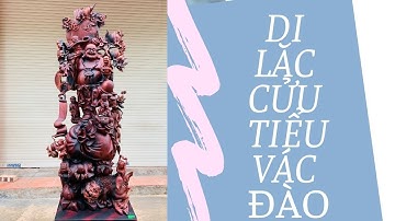 Tượng Gỗ : Di Lặc Cửu Tiểu Vác Cành Đào Gỗ Trắc / Siêu Phẩm Triệu Người Mê