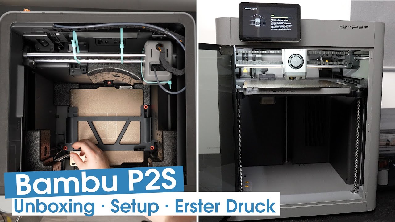 Bambu P2S Combo: Unboxing, komplettes Setup-Tutorial & mein erster 3D-Druck!