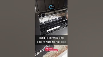 EPSON SERIAL NUMBER & PRINT COUNTS #shorts #epson #printer