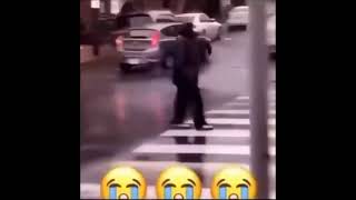 Guy Disappears Behind a Bus Meme