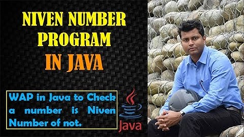 Program to Check Whether A Number is Niven Number or Not in Java || Niven Number in Java in Hindi
