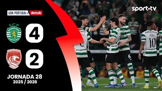 Resumo: Sporting 4-2 Santa Clara - Liga Portugal Betclic | sport tv