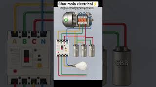 Single phase supply to 3 phase motor connection #electrician #electric #btech #viral #polytechnic
