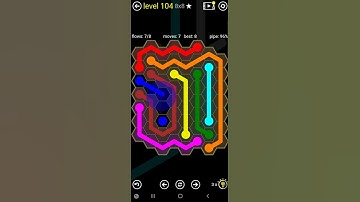 How To Solve Flow Free Hexes Classic Pack Level 104 Med 8x8 Board Walk Through Solution Walkthrough