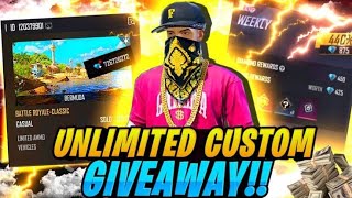 Free fire live custom giveaway diamond 💎😄 Ajao maje karte he/Go for 1 k