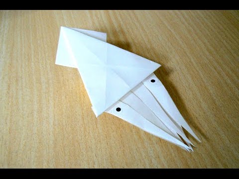 Оригами кальмар видео