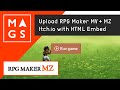 Uploading RPG Maker MZ + MV to ITCH.IO, HTML Embed, Tutorial