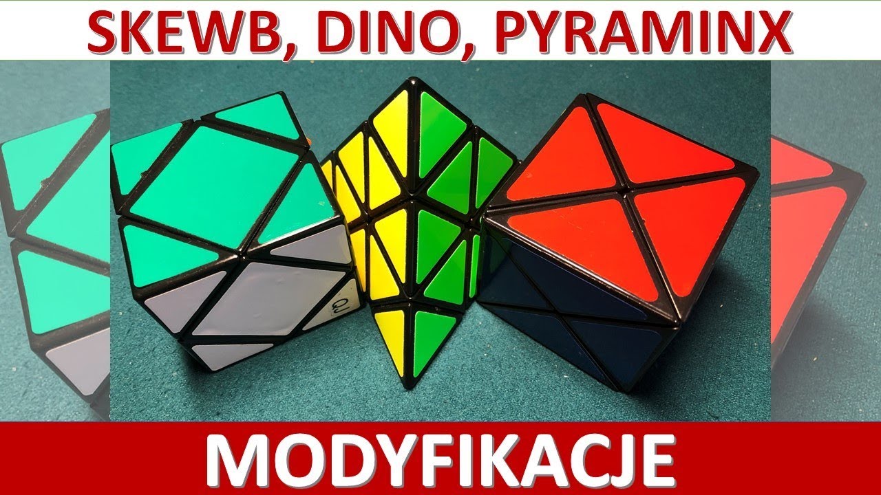 Kolekcja kostek cz. 2 - Skewb, dino, pyraminx - modyfikacje