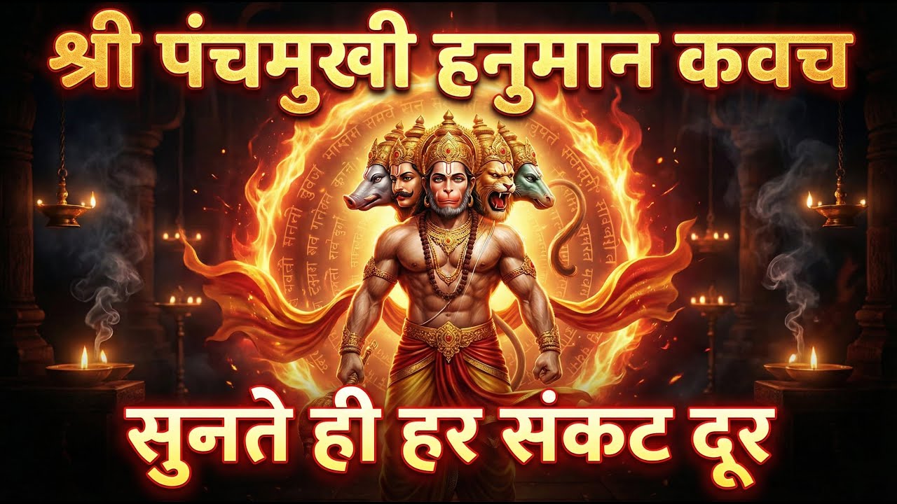 श्री पंचमुखी हनुमान कवच 🙏 | Powerful Protection Mantra | Hanuman Bhajan | Panchmukhi Hanuman Kavach