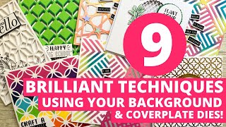 GOT BACKGROUND DIES? I show you 9 BRILLIANT Ways To Use YOUR stash!!!