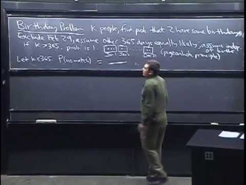 Lecture 3: Birthday Problem, Properties of Probability | Statistics 110 thumbnail
