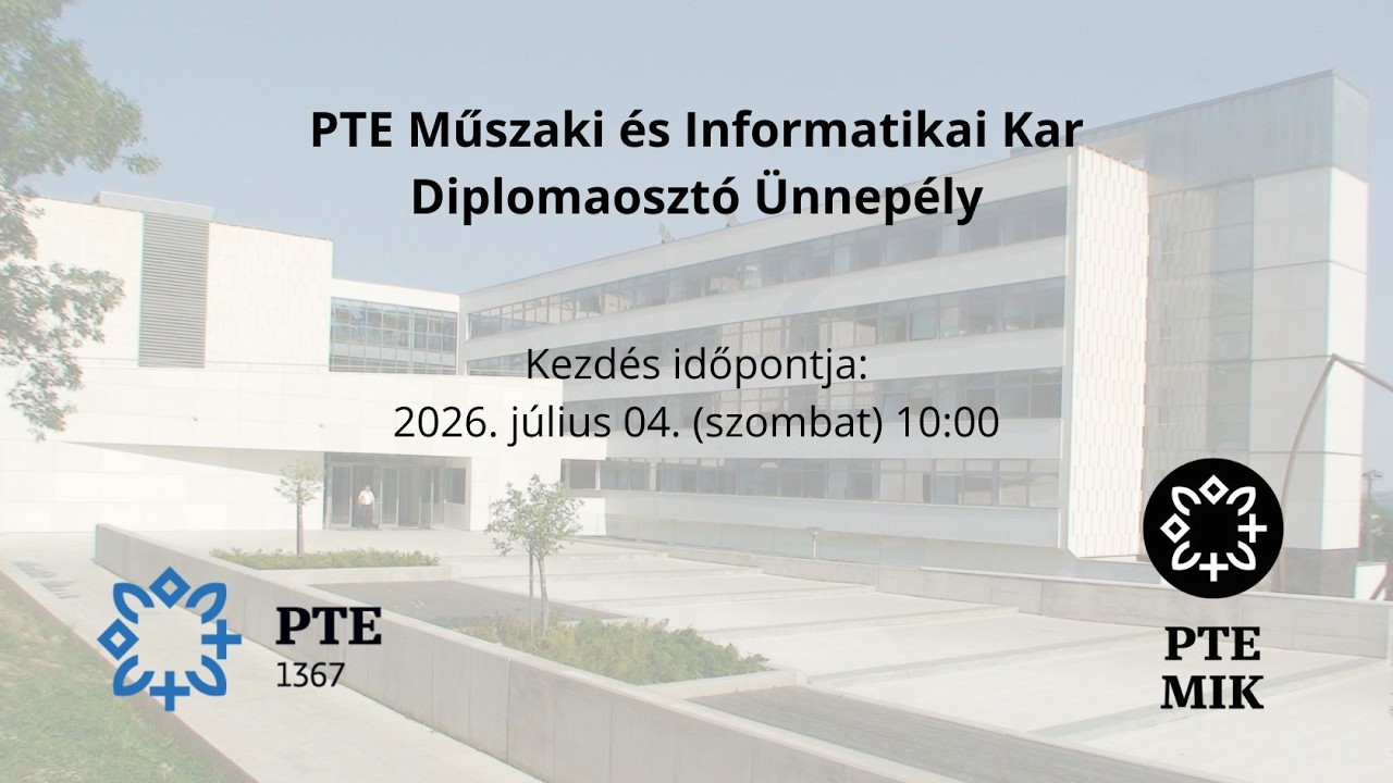 Diplomaosztó Ünnepély – 2026. július 4-én (szombat) 10:00