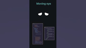 Moving Eyes using HTML, CSS & JS❣️ #csstricks #coding #codinglife #codingbootcamp #coder #viral