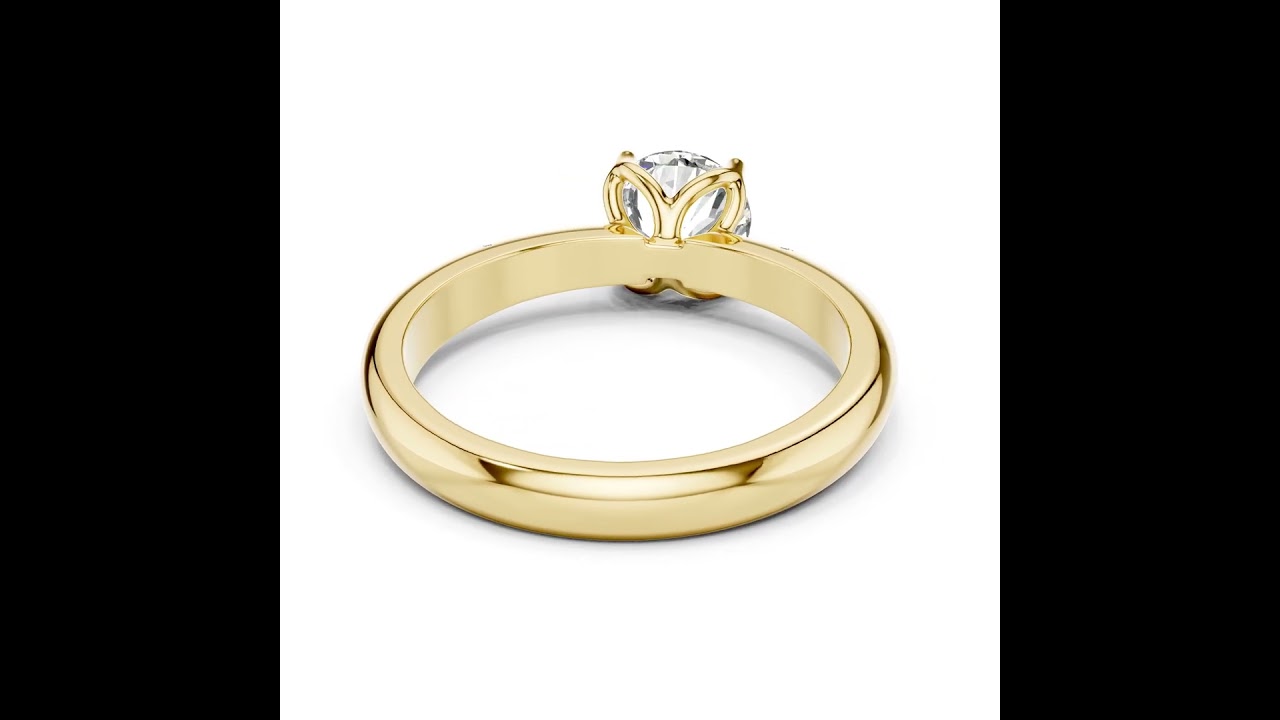 Round Brilliant Lab Created Diamond Engagement Ring