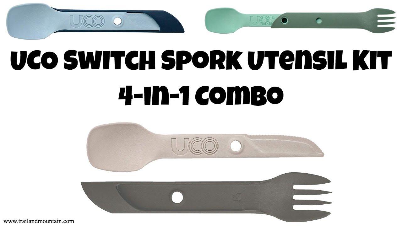 UCO Recycled ECO Switch Spork 2-Piece Integrated Camping Utensil Set 