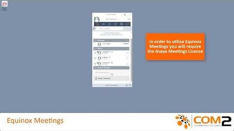 Avaya Equinox Desktop - Equinox Meetings