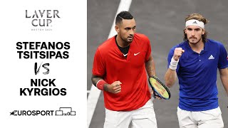 Tsitsipas v Kyrgios | 2021 Laver Cup - Highlights | Tennis | Eurosport