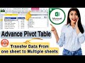 ||How to Split Data Automatically🔥 From Master sheet to Multiple sheets in Pivot Table||👍