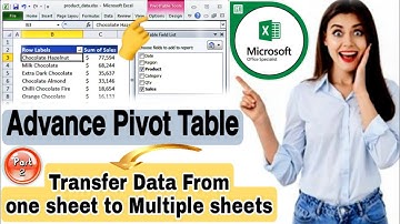 ||How to Split Data Automatically🔥 From Master sheet to Multiple sheets in Pivot Table||👍