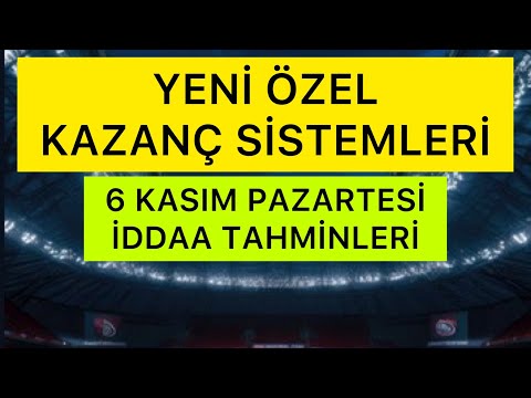 Düzenli Kazancınız Olsun | 6 Kasım Pazartesi İddaa Tahminleri | İddaa Uygulamaları | Para kazan