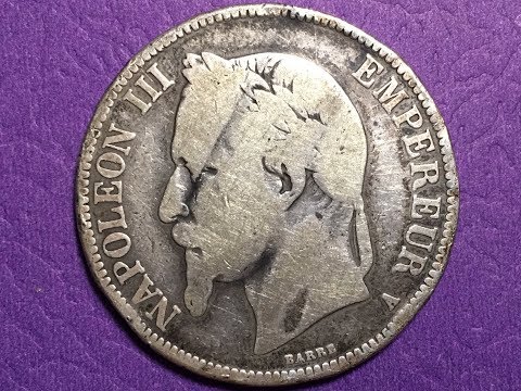 France 1868 Napoleon III 5 Francs coin