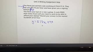 Unit 2 Writing Assignment Tutorial