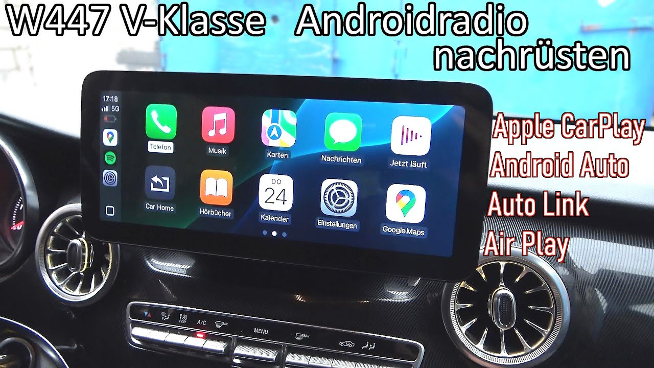 V-Klasse W447 12 Zoll Apple CarPlay Android Auto günstig nachrüsten