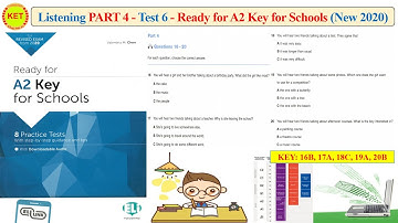 Ready for A2 key for Schools - Listening Part 4 - Test 6 (Transcript + Key)