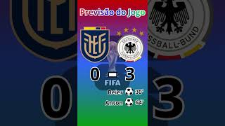 Previsão da Equador VS Alemanha - Mundial #football #worldcup