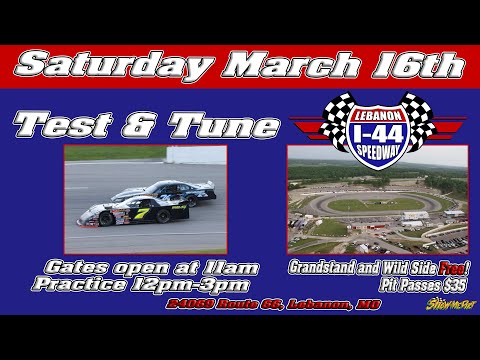 🏎  Test & Tune at the Lebanon I 44 Speedway on March 16, 2024  🏎