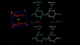 Reducing Sugar vs Nonreducing Sugar (Acetal Hemiacetal) Carbohydrate Biochemistry MCAT