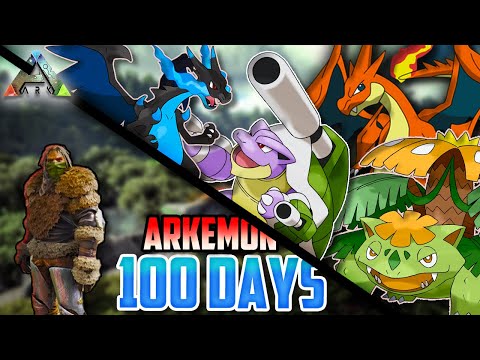 ark survival evolved pokemon mod  New Update  I Spent 100 Days on Island but with Pokemon ARK Survival Evolved