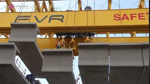 Thiết kế nội thất: TP HCM lắp dầm cầu đầu tiên của tuyến metro số 1