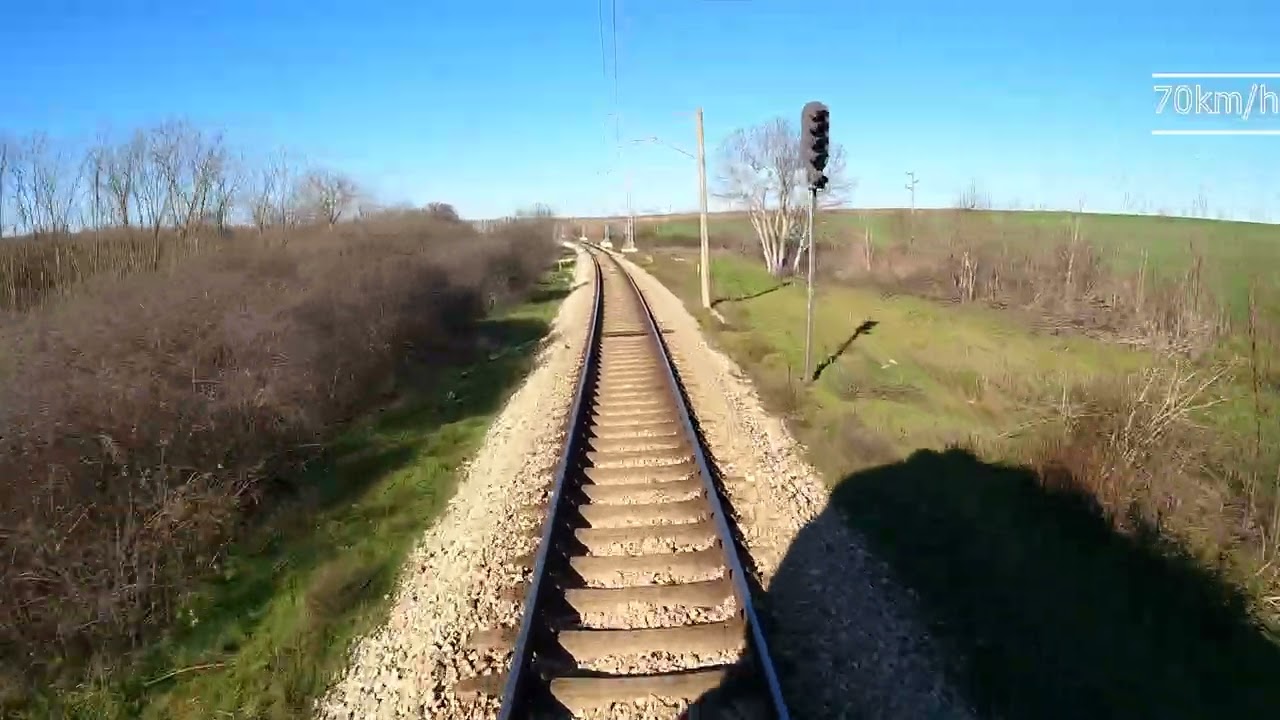 Първата българска ЖП линия Каспичан - Русе [Cab Ride] Част 1