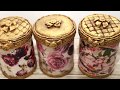 # 5 DIY decor | Recycled plastic cans |Decoupage of  Cans