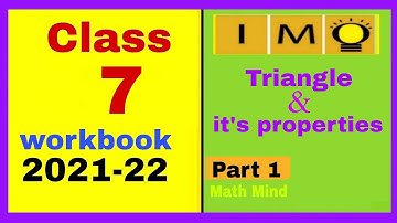IMO Class 7  workbook 2021-22 - triangle and its properties - International Mathmatics Olympiad