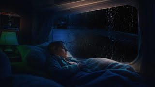 ⚡️ Rain 😴 Sleep in the cozy tent on a rainy day  Sleep ,Meditation with Rain Sound