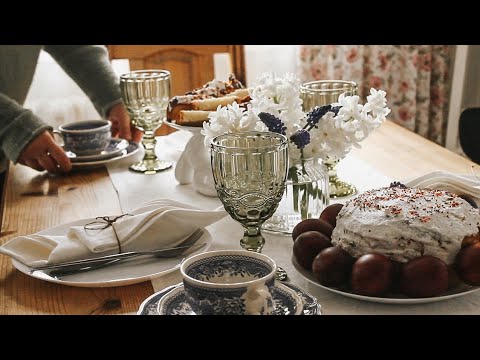Traditional Easter bread-Coloring Eggs Without Chemicals in Onion Skins-SILENT VLOG