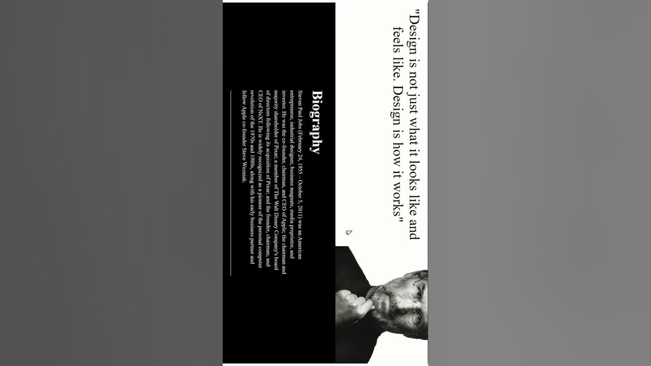 Steve Jobs Biography Website Using Html And Css #apple #smartphone # ...