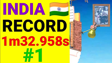 Getting Over It India Record Speedrun in 1m:32.958s