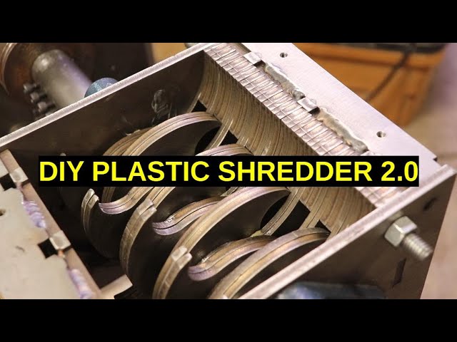 Stainless steel mini plastic shredder with reducer recycle 3D printed  plastic