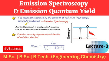Emission Spectroscopy | Emission Quantum Yield |#youtubevideos | #engineeringchemistry |#chemistry