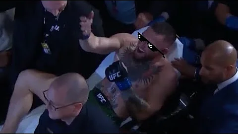Conor McGregor leaving UFC 264 on a stretcher - Snoop Dogg meme