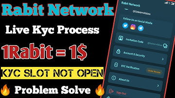 Rabit Network Live Kyc Process 🔴|| Rabit Network New Update 🔥