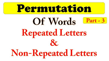 Permutation of Words Repeated and Non-Repeated Letters Part-3 || Easy Math Sort Trick in Hindi