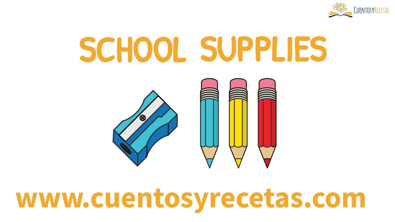 Learn School Supplies Talking Flashcards YouTube