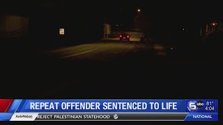Repeat offender sentenced to life after 2022 murder