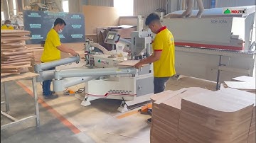 Máy dán cạnh cong tự động 2 bàn 2 tay làm việc đồng thời HT-70AC2A Holztek 