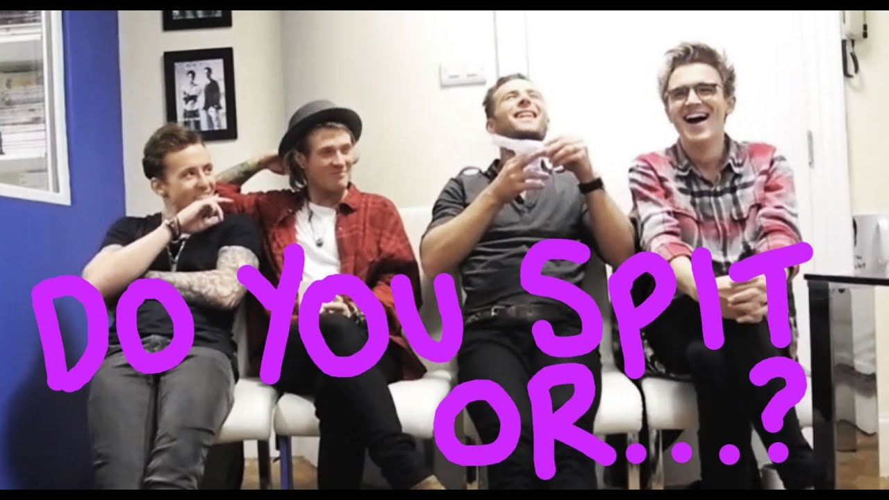 McFly play the Love Is On The Radio gargling game and spit water EVERWHERE